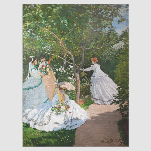 Papel De Seda Claude Monet - Mujeres en el jardín