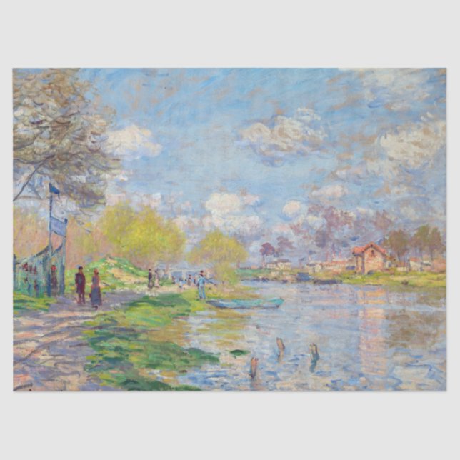 Papel De Seda Claude Monet - Primavera por el Sena (Anverso)