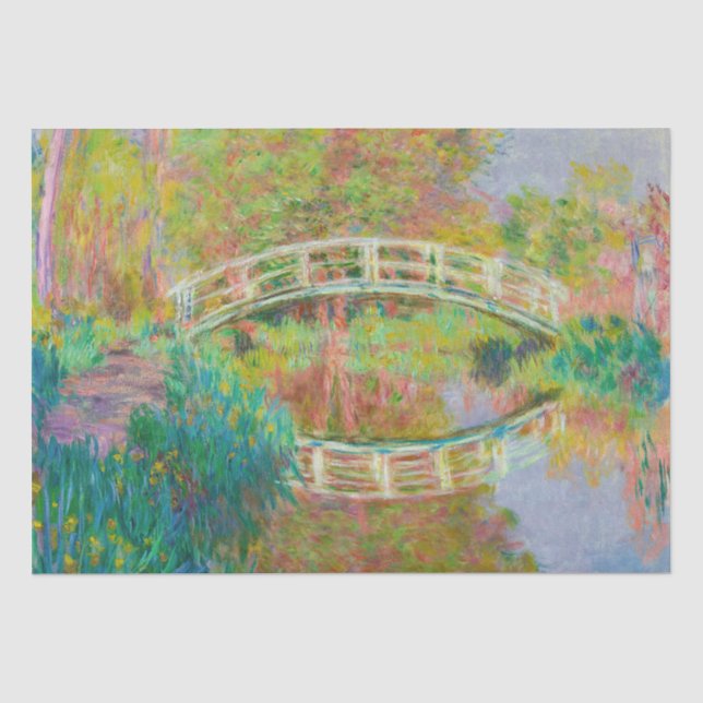 Papel De Seda Claude Monet - Puente de futbol japonés, Giverny (Anverso)