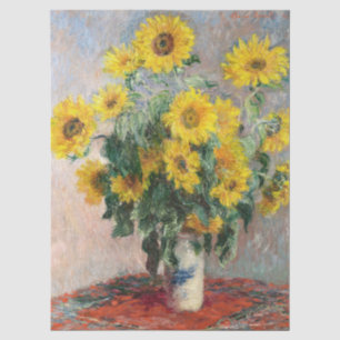 Papel De Seda Claude Monet Ramo de Girasoles 1881 Arte