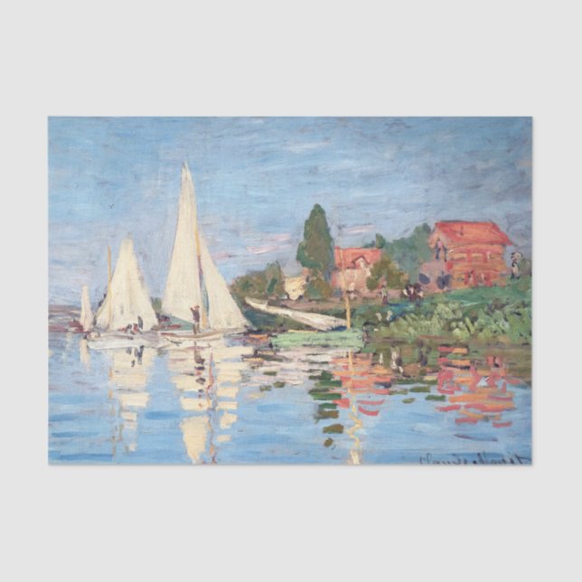 Papel De Seda Claude Monet - Regattas en Argenteuil (Anverso)