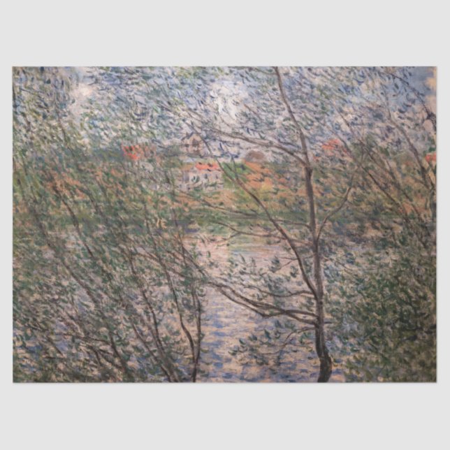 Papel De Seda Claude Monet - Tiempo de primavera a través de las (Anverso)