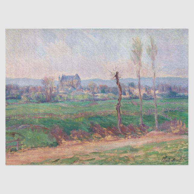 Papel De Seda Claude Monet - Vista de Vernon (Anverso)