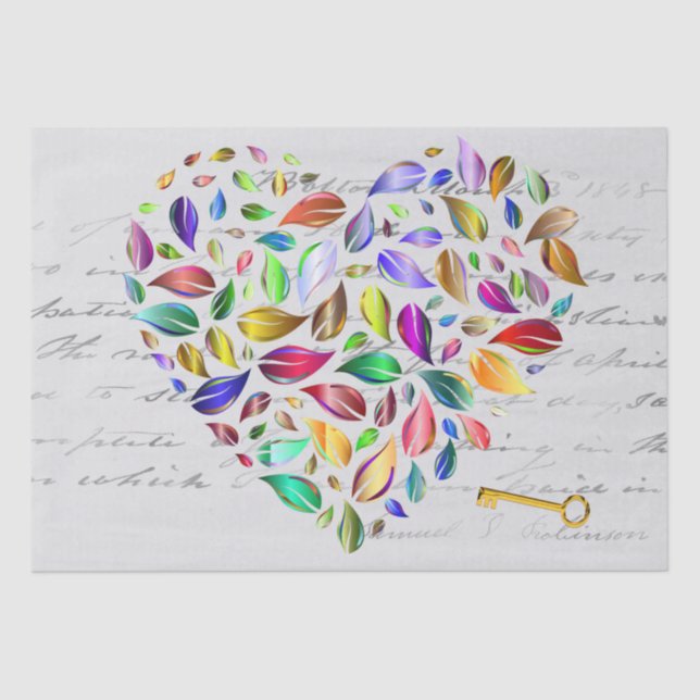 Papel De Seda Clave para mi corazón (Anverso)