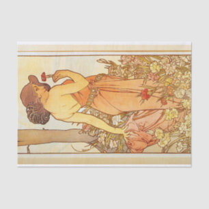Papel De Seda Clavel por Alphonse Mucha