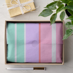 Papel De Seda Clavel Rayado Rosa, Malva y Azul de Huevo de Robin