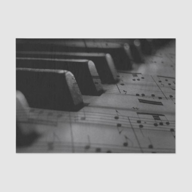 Papel De Seda Claves de piano de música (Anverso)