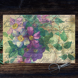 Papel De Seda Clematis Vine Handwrid Vivid Ephemera Decoupage
