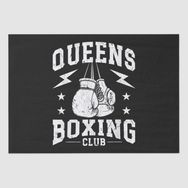 Papel De Seda Club de boxeo Queens Boxing Nueva York (Anverso)