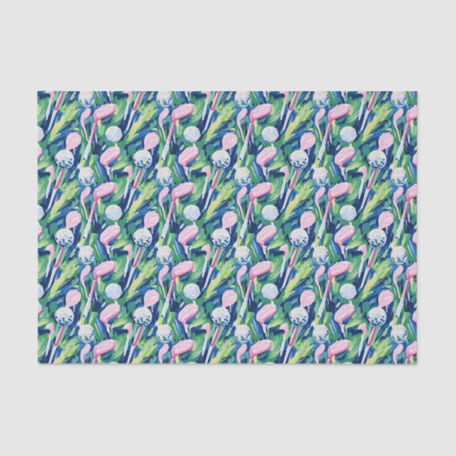 Papel De Seda Club de golf Preppy Palm Beach Abstract (Anverso)