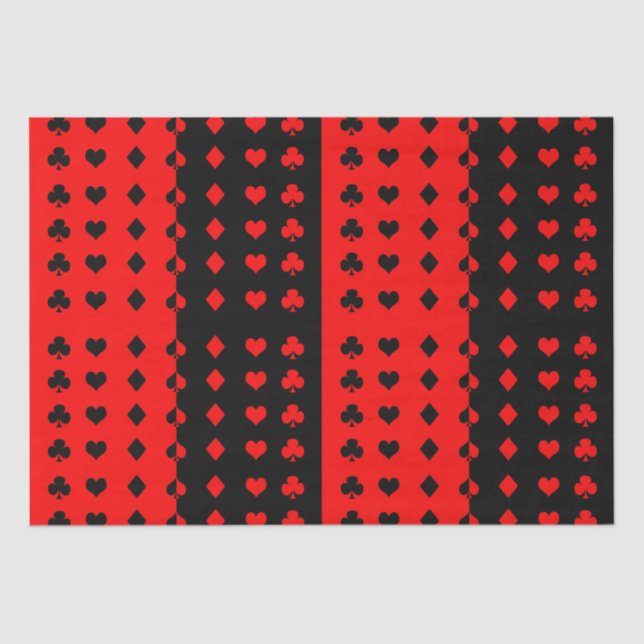 Papel De Seda Clubes, espadas, corazones, diamantes - fresco (Anverso)