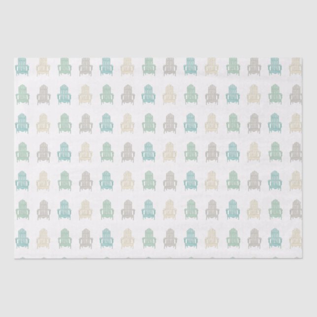 Papel De Seda Coastal Adirondack preside Lake House Beach House (Anverso)