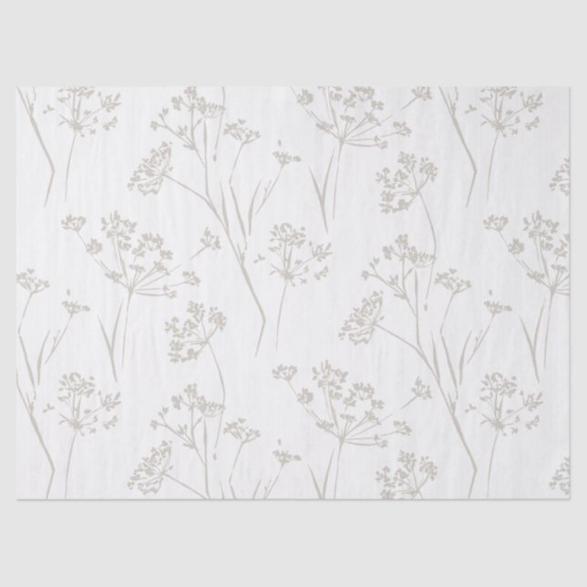 Papel De Seda Coastal branches calming nature dry flowers (Anverso)