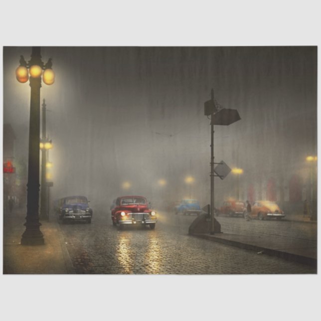 Papel De Seda Coche - Camino solitario 1940 (Anverso)