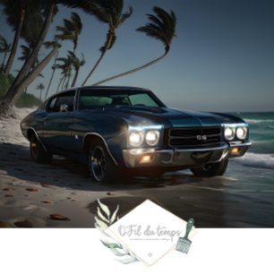 Papel De Seda Coche muscular - Chevelle - Desembarcadero delante