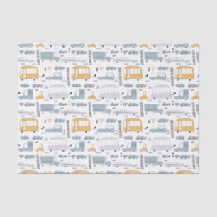 Papel De Seda Coches recortados en el patrón de tráfico