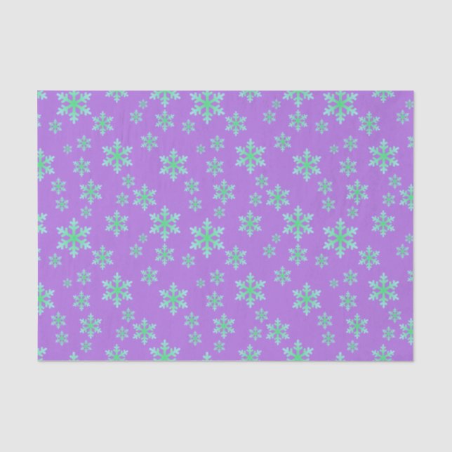 Papel De Seda Cochitos verdes con fondo púrpura (Anverso)
