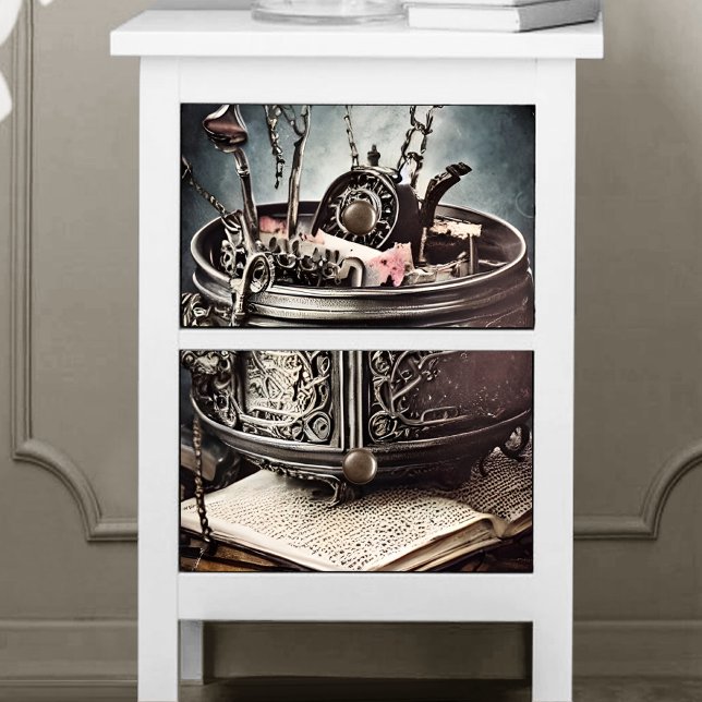 Papel De Seda Cocina antigua con caldera y spell Books (Subido por el creador)