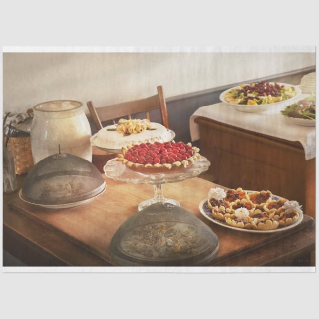 Papel De Seda Cocina - Comida - El plato de postre (Anverso)