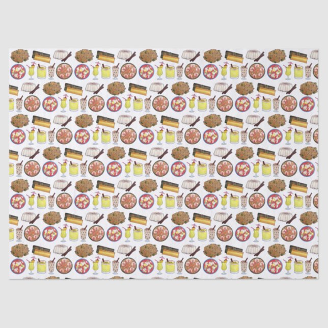 Papel De Seda Cocina de comida puertorriqueña ama la comida de P (Anverso)