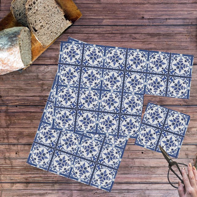 Papel De Seda Cocina de granja Estilo de campo azul en mosaico b (Subido por el creador)