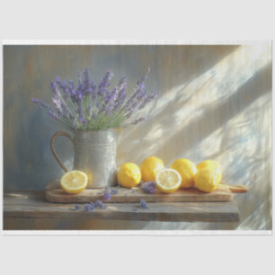 Papel De Seda Cocina de limones y lavanda Decoupage de naturalez