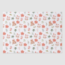 Papel De Seda Cocinas navidades y rojo follaje