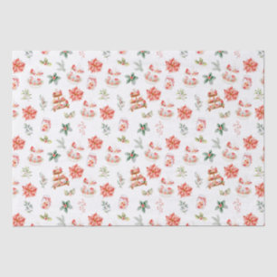 Papel De Seda Cocinas navidades y rojo follaje