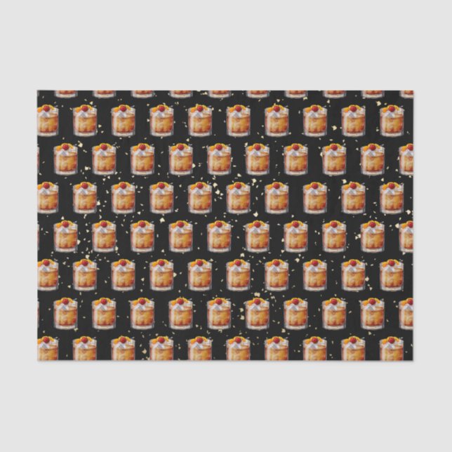 Papel De Seda Cóctel de moda antiguo (Anverso)