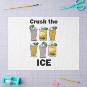 Papel De Seda Cóctel Mint Julep Aplasta El Hielo Frase Divertida