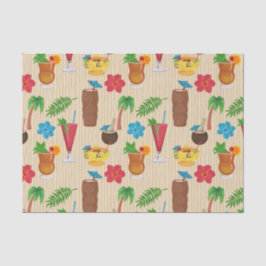 Papel De Seda Cócteles Tiki Tropicales