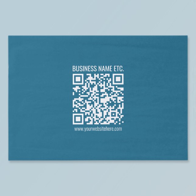 Papel De Seda Código QR azul océano editable  (Subido por el creador)
