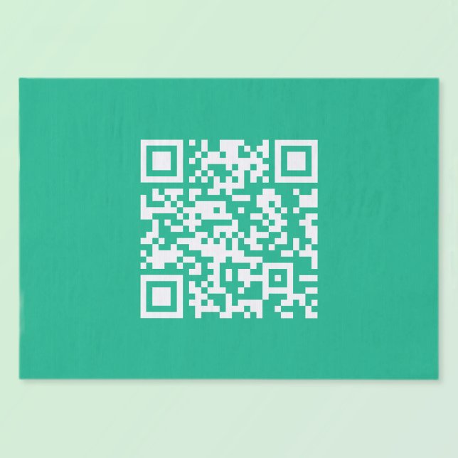 Papel De Seda Código QR editable Genera el tuyo | Verde azulado (Subido por el creador)