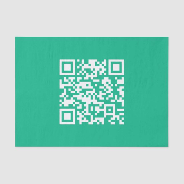 Papel De Seda Código QR editable Generar el propio | Verde verde (Anverso)