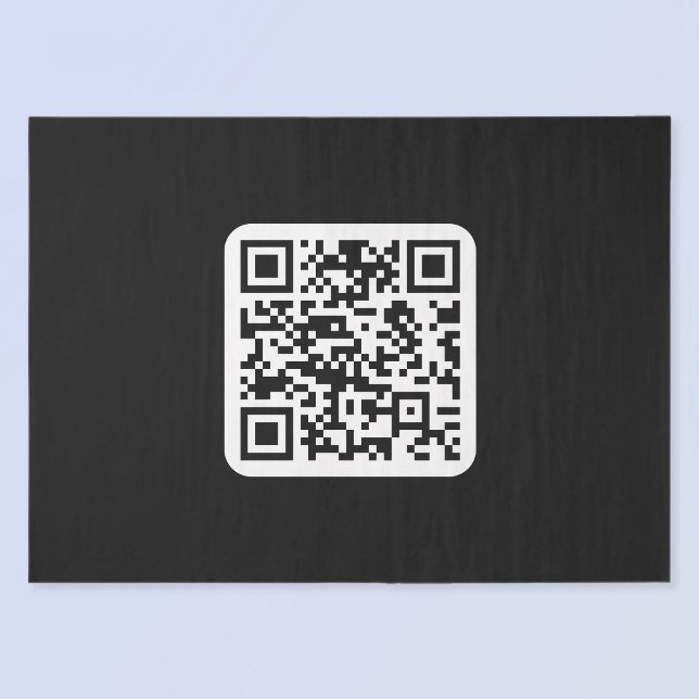 Papel De Seda Código QR moderno editable | Blanco negro o cualqu (Subido por el creador)