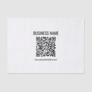 Papel De Seda Código QR personalizable y nombre de la empresa