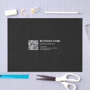 Papel De Seda Código QR personalizado y texto retro-moderno edit