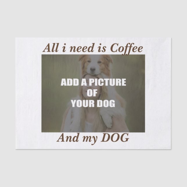 Papel De Seda Coffee and my Dog Throw Pillow (Anverso)