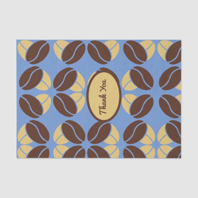 Papel De Seda Coffee Bean Delight Tissue Paper Wrapper Pack (Anverso)