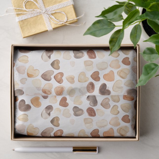 Papel De Seda Coffee Bean Hearts Coffee First (Regalo )