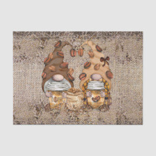 Papel De Seda Coffee Bean Latte Gnomes Decoupage