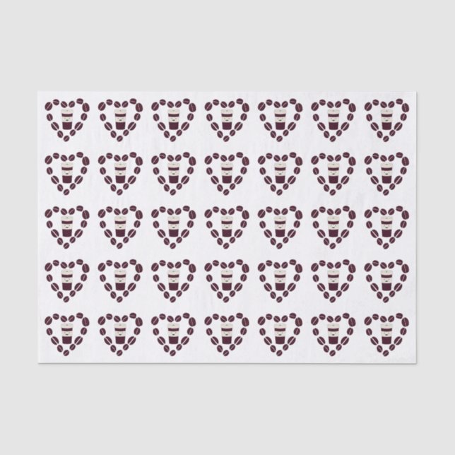 Papel De Seda Coffee Cup Love (Anverso)
