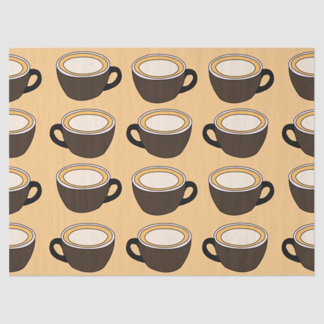 Papel De Seda Coffee Cup Pattern (Anverso)