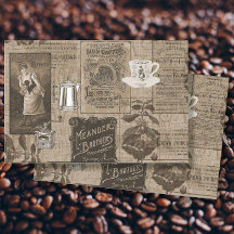 Coffee Ephemera Vintage Advertising Decoupage Art