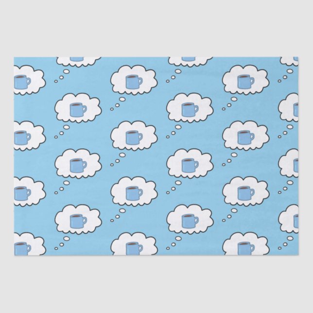 Papel De Seda Coffee Mug Thought Bubbles (Anverso)