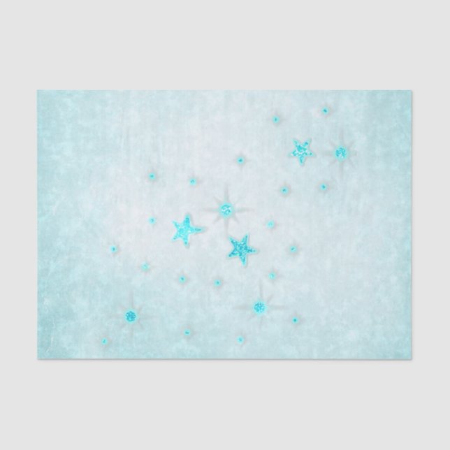 Papel De Seda Coincidencia de Baby Shower Aquatica 3D Whimsey (Anverso)