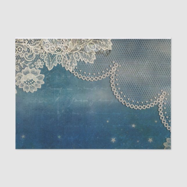 Papel De Seda Colage de encaje antiguo (Anverso)