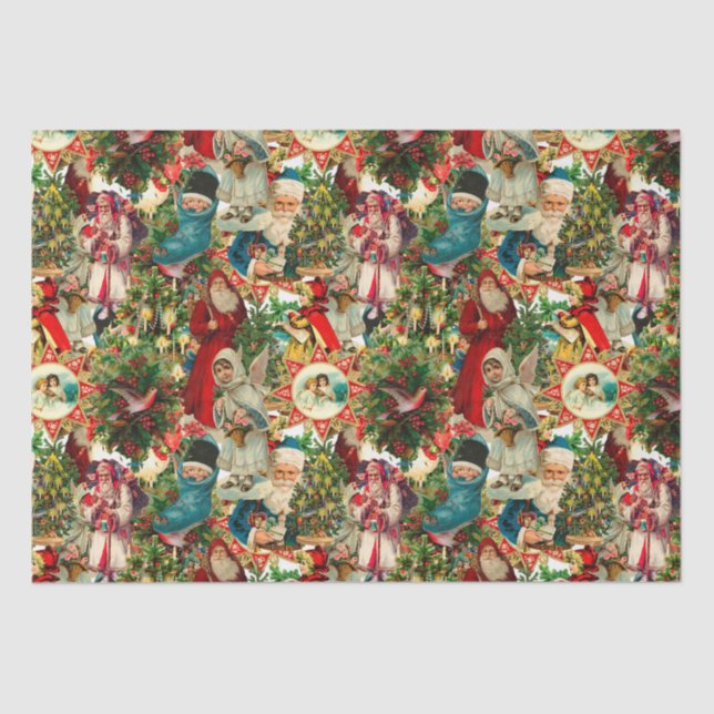 PAPEL DE SEDA COLAGE DE NAVIDADES VICTORIANOS (Anverso)