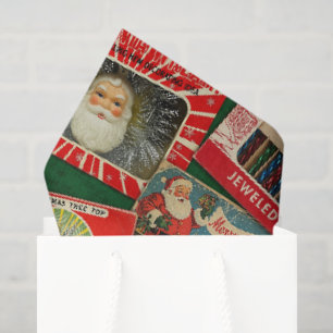 Papel De Seda Colaje de Decoraciones Navideñas Retro Vintage