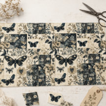 Colaje de Decoupage de Polilla Gótica Vintage